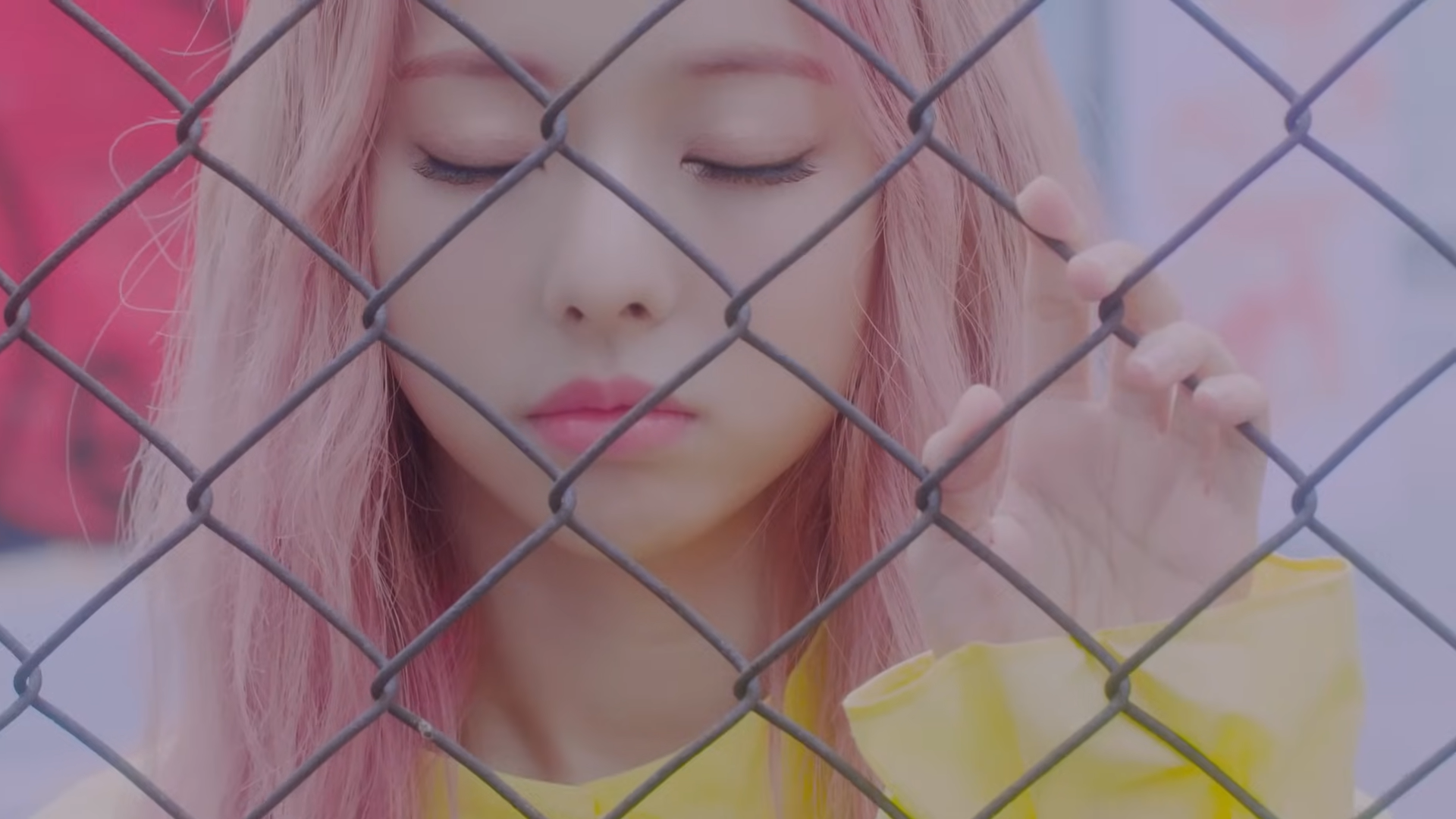 Vivi standing behind a fence.